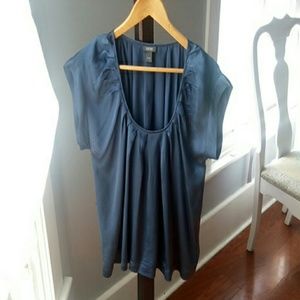 Silk blue blouse